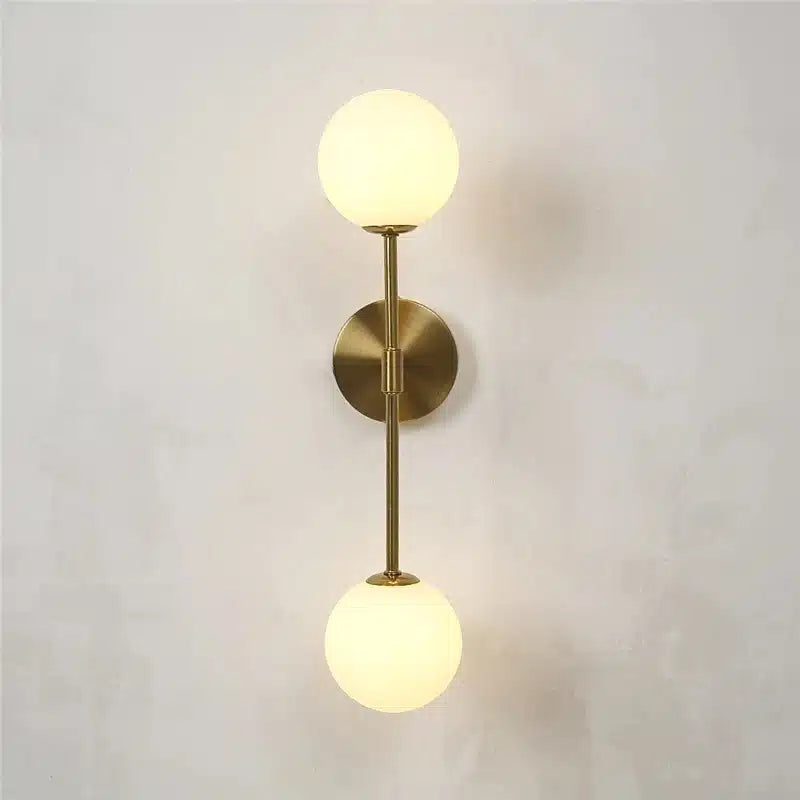 Applique Murale LED en Verre Doré Post-Moderniste
