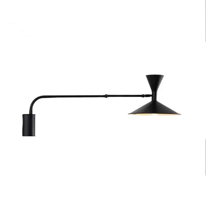 Applique Murale Rotative Moderne Noire pour salon