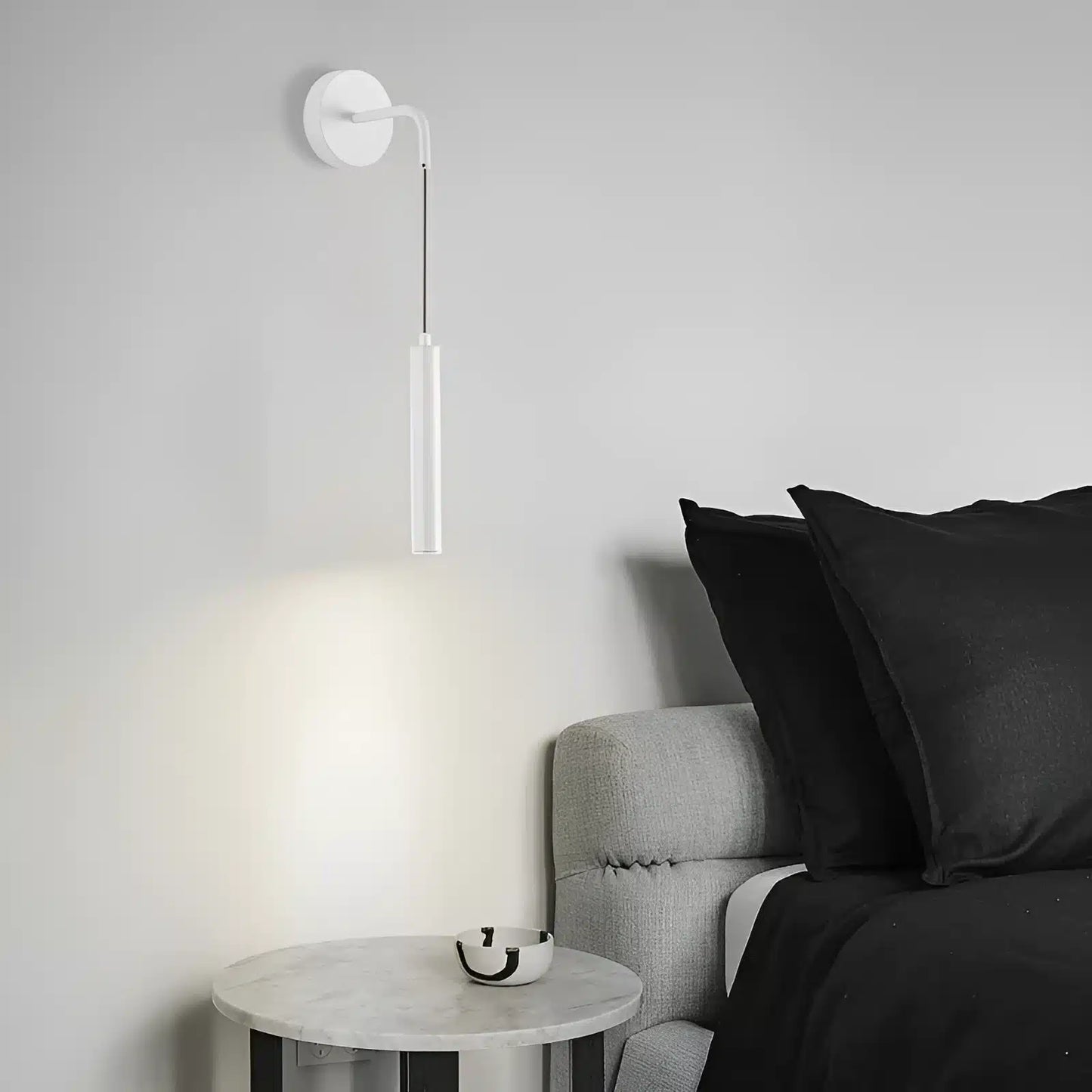 Applique murale LED en forme de pendule élégante pour chambre