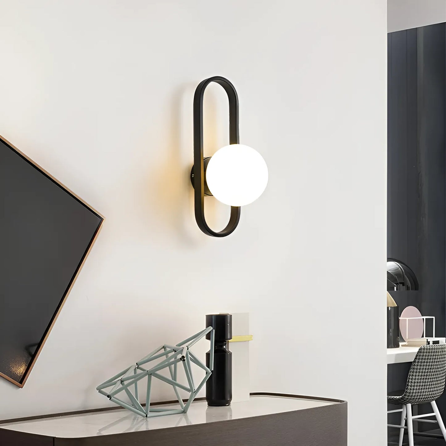 Applique murale LED ovale pour chambre