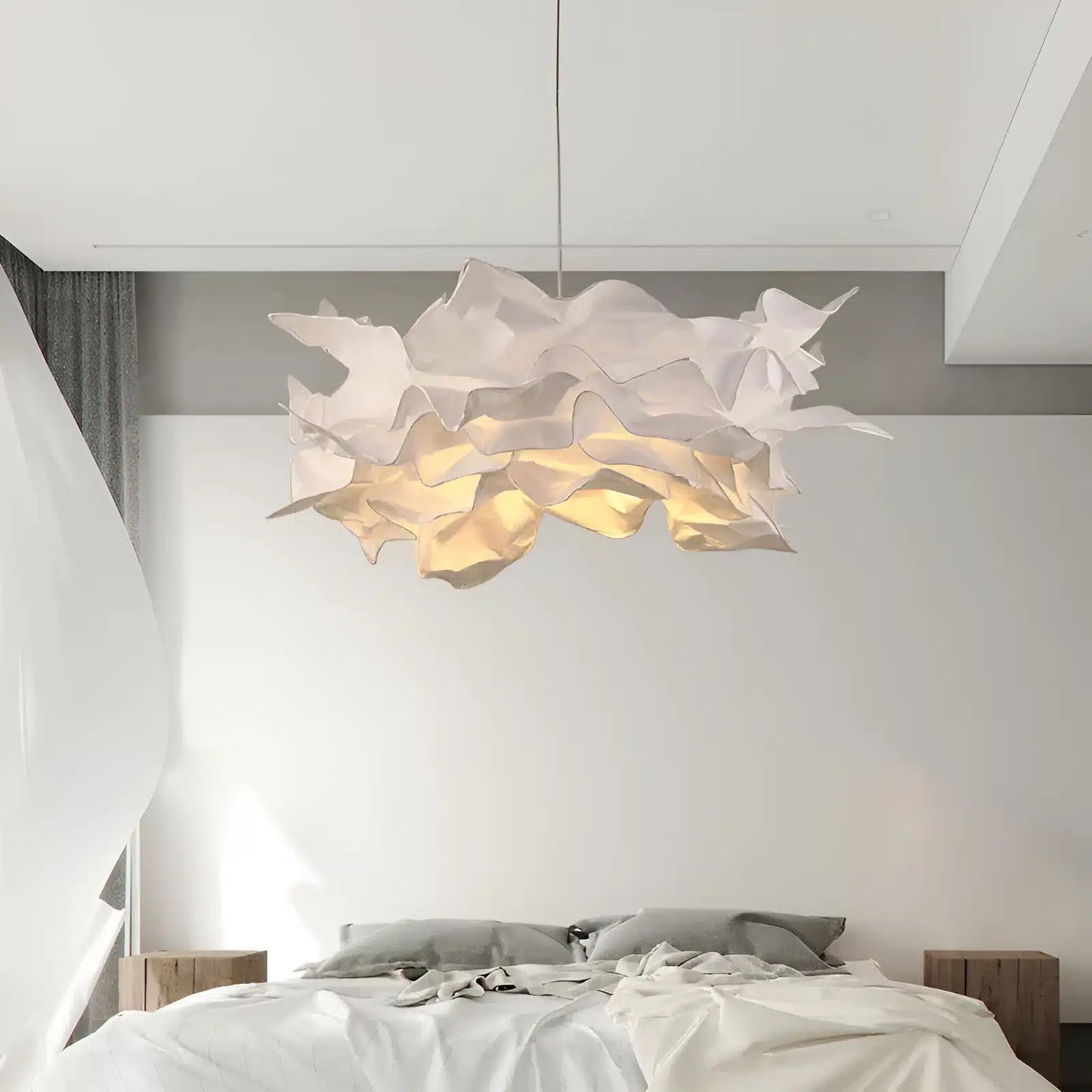 Lampe Pendante en Papier Fait Main pour salon