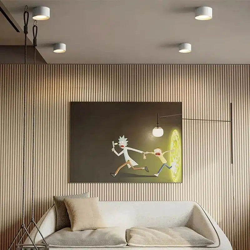 Plafonnier LED Moderne multiforme en fer et acrylique pour salon