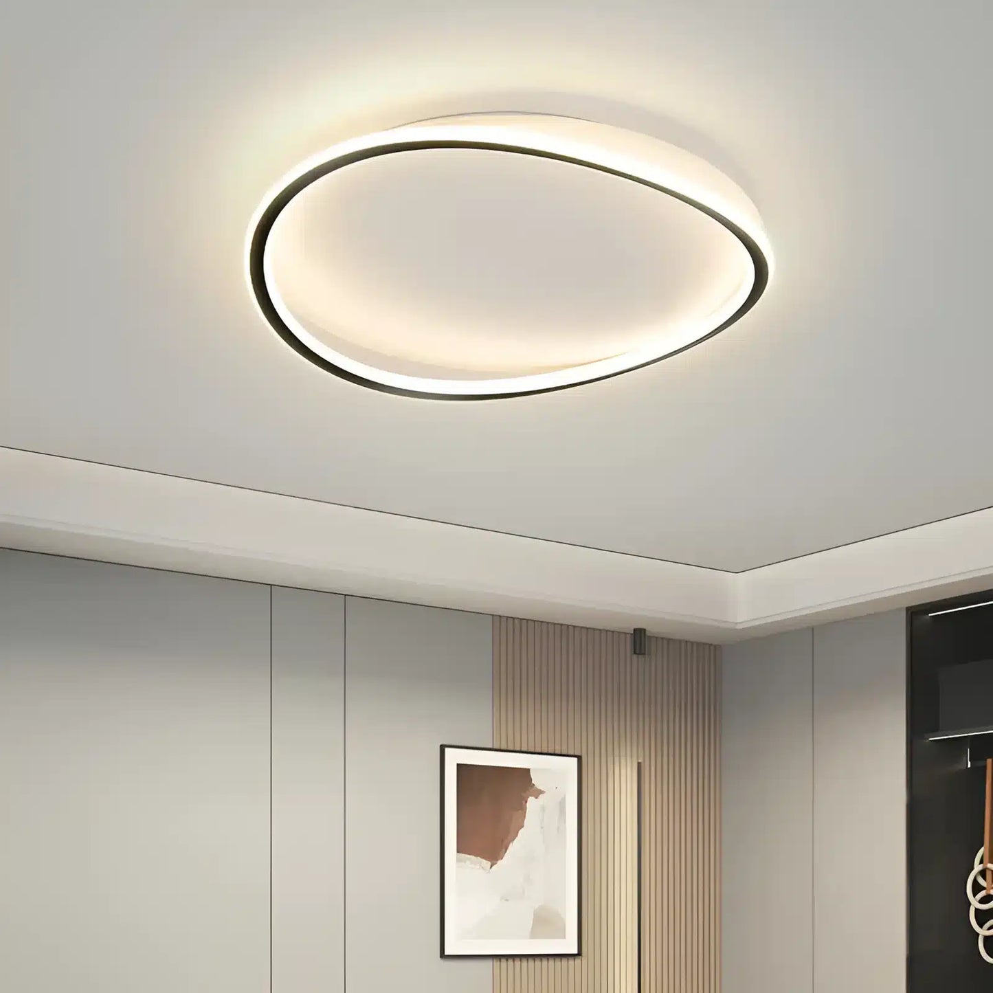 Plafonnier LED halo ovale pour salon