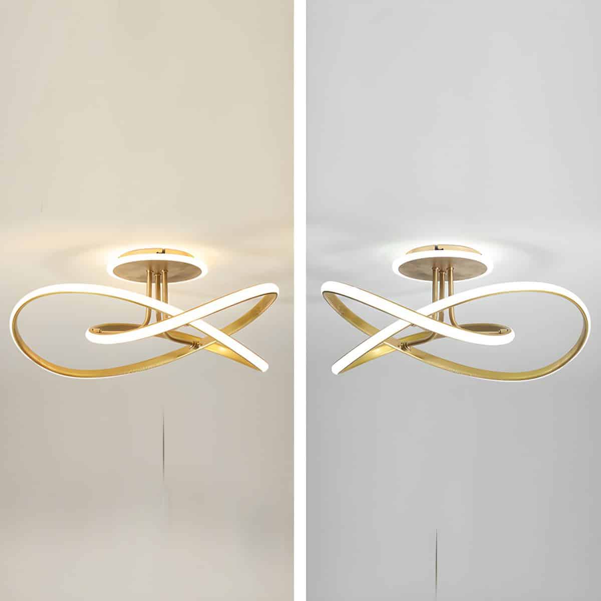 Plafonnier LED moderne multiforme avec lumière dimmable