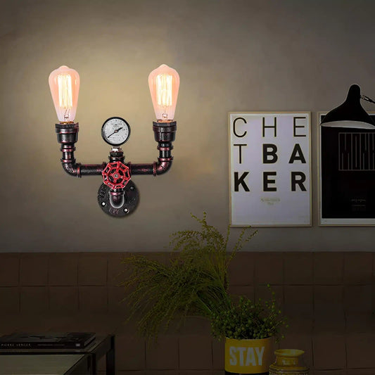 Applique Industrielle Vintage - Décoration Loft en Conduite d'Eau - Luminenza - 1