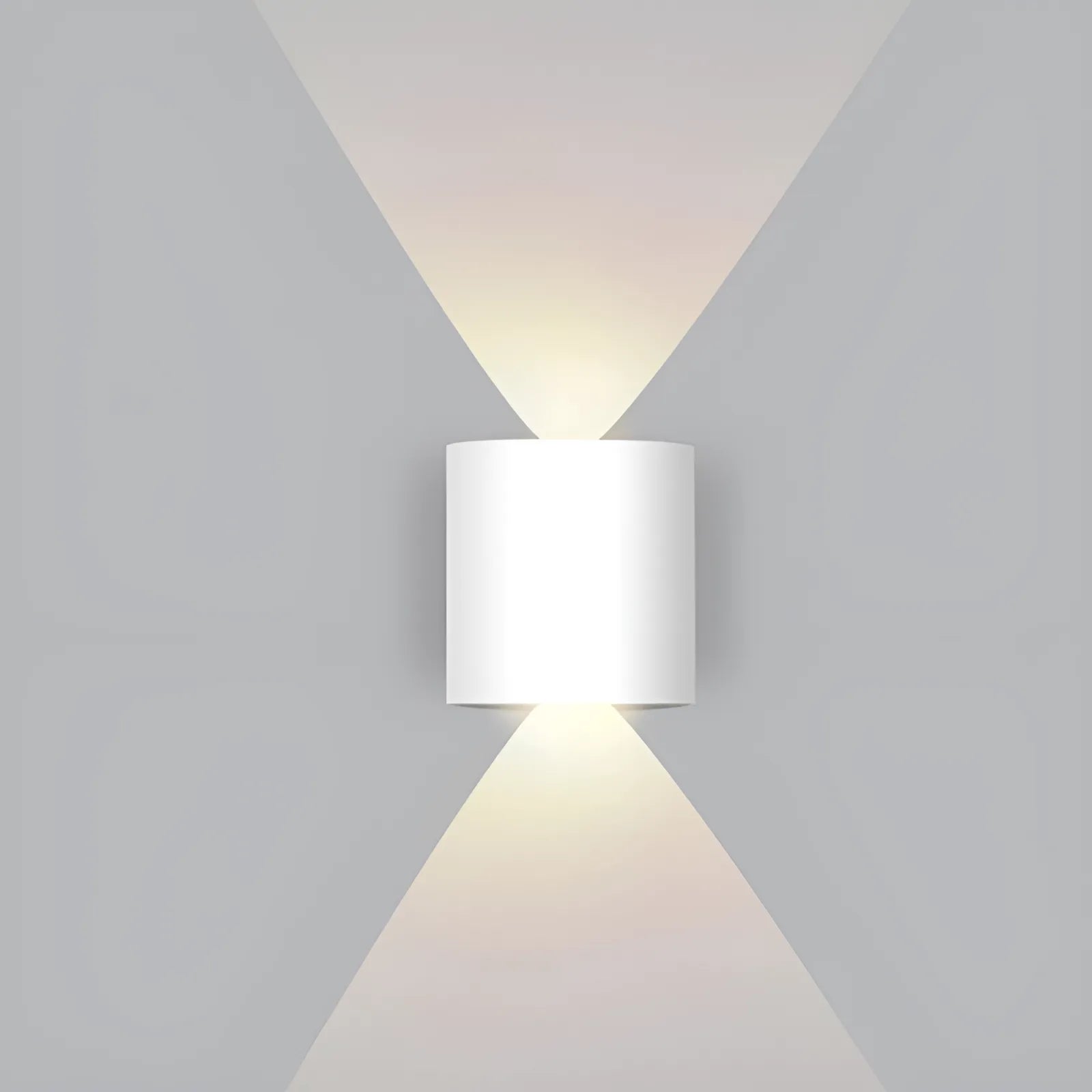 Applique LED Croisée en noir et blanc pour chambre - Luminenza - Blanc