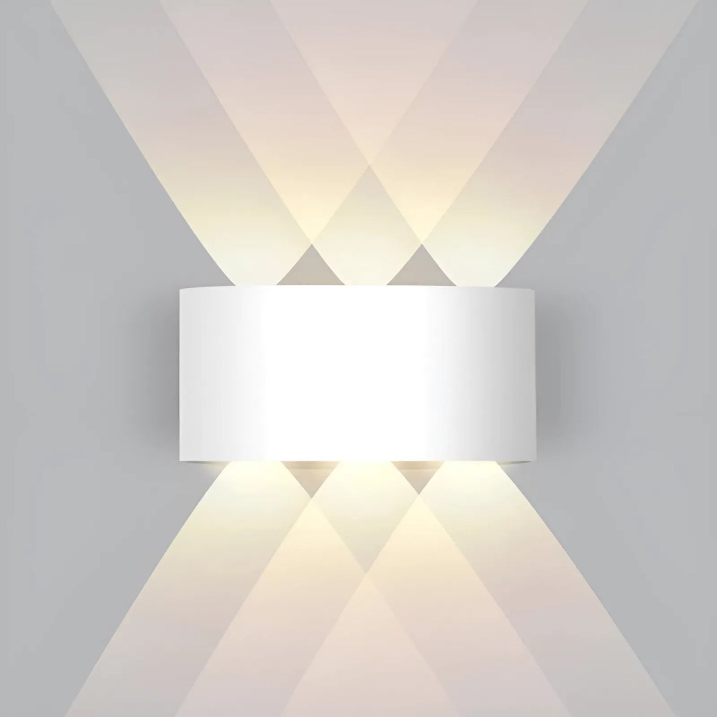 Applique LED Croisée en noir et blanc pour chambre - Luminenza - Blanc