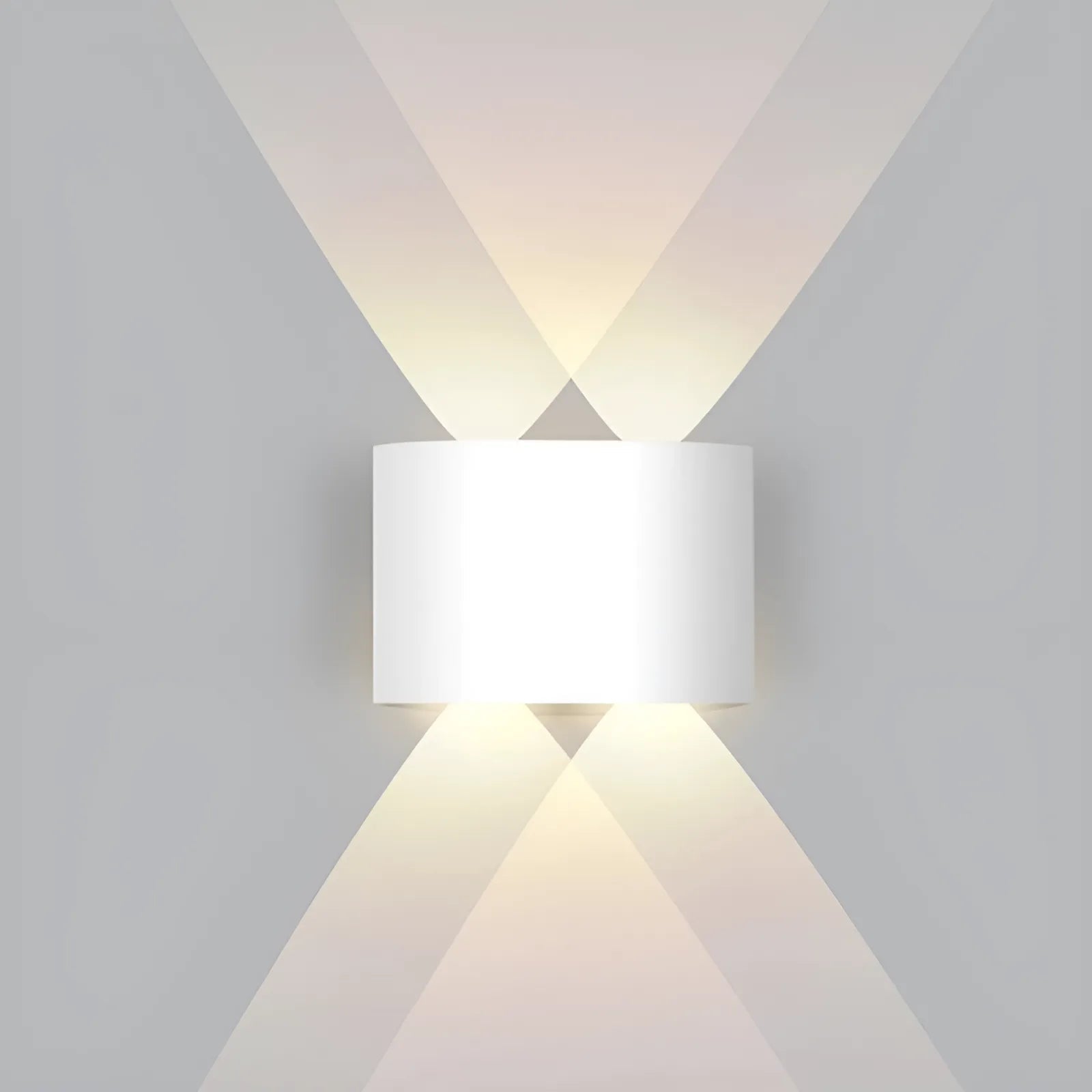 Applique LED Croisée en noir et blanc pour chambre - Luminenza - Blanc