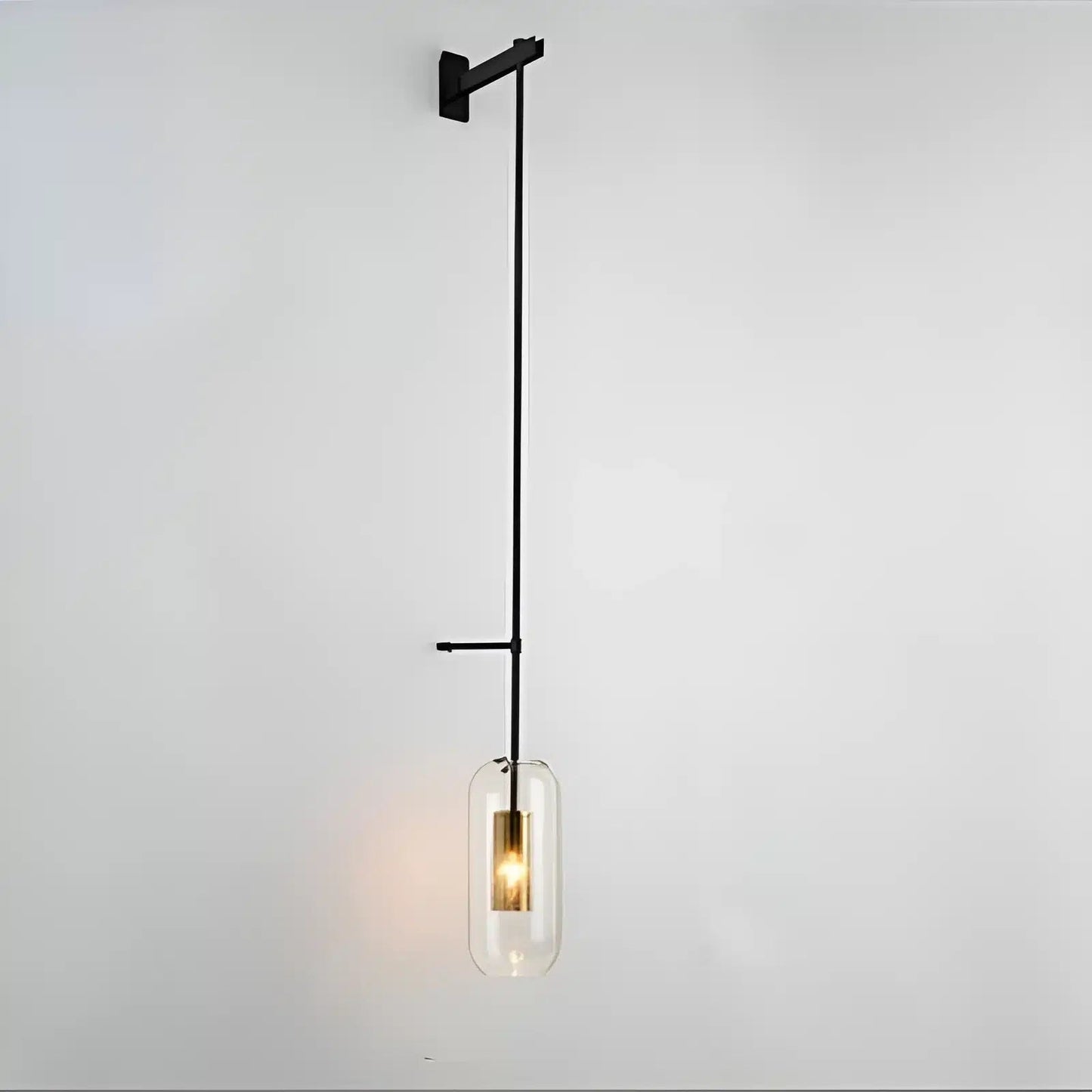 Applique LED Moderne en Verre - Design Nordique pour Éclairage de Salon - Luminenza - Noir