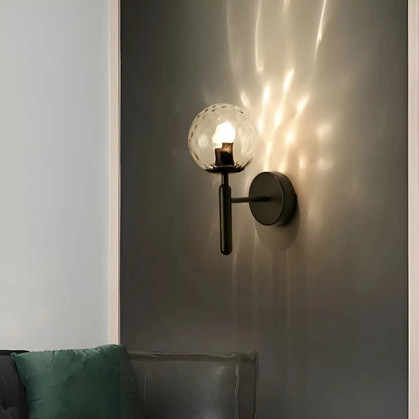 Applique Murale avec Globe Lumineux pour Chambre - Luminenza - Noir