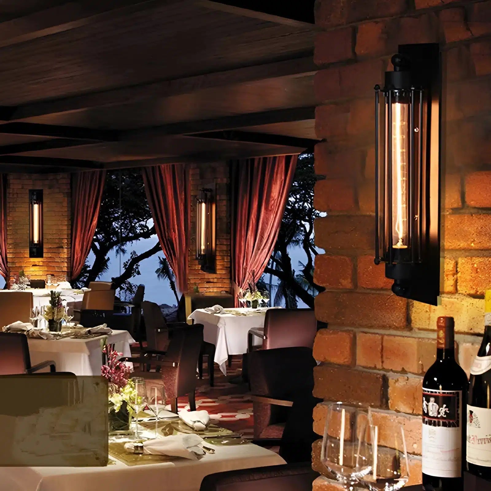 Applique Murale Décorative style Rétro - Luminenza - Noir