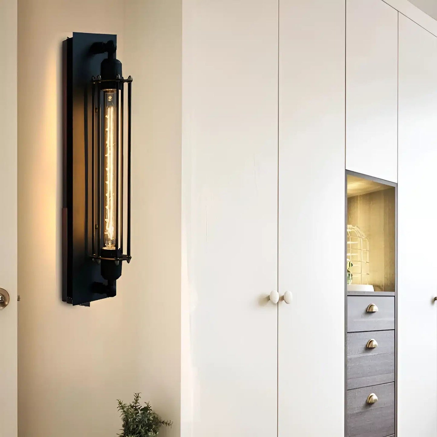 Applique Murale Décorative style Rétro - Luminenza - Noir