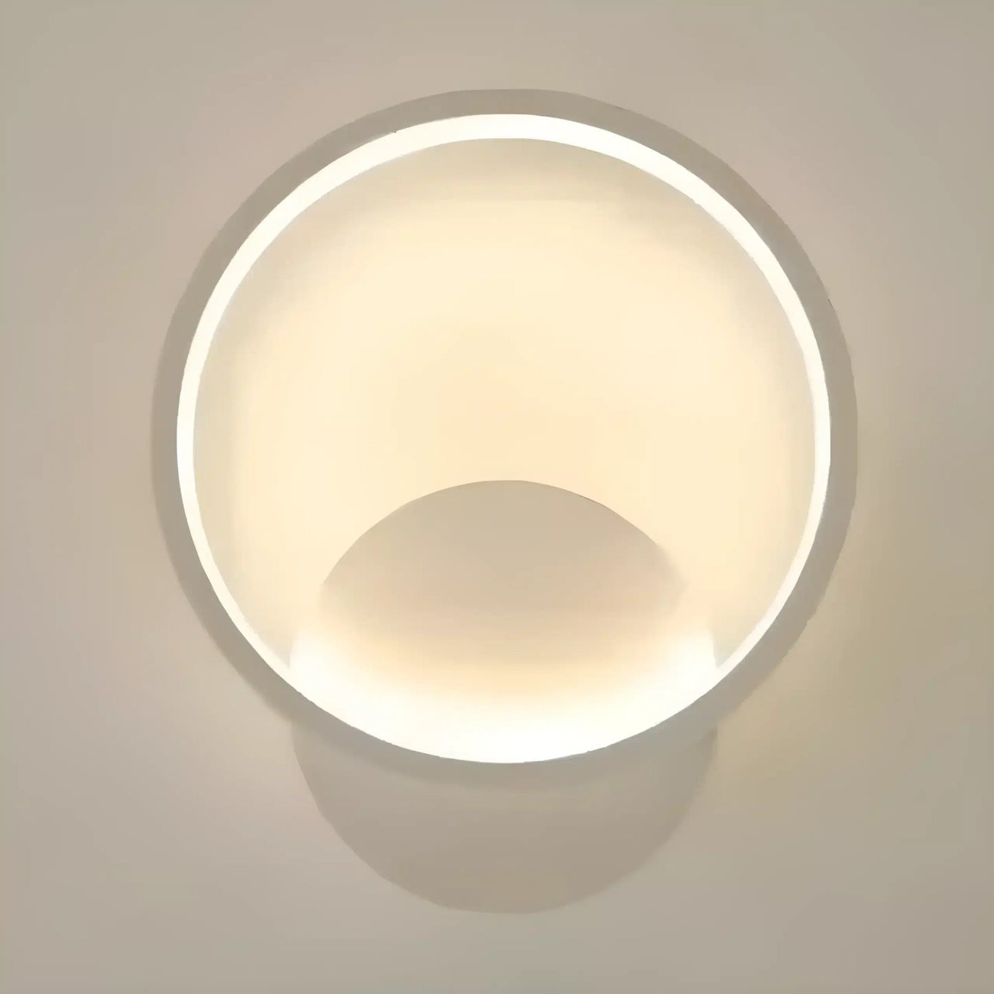 Applique murale en forme de cercle lumineux pour chambre - Luminenza - Blanc