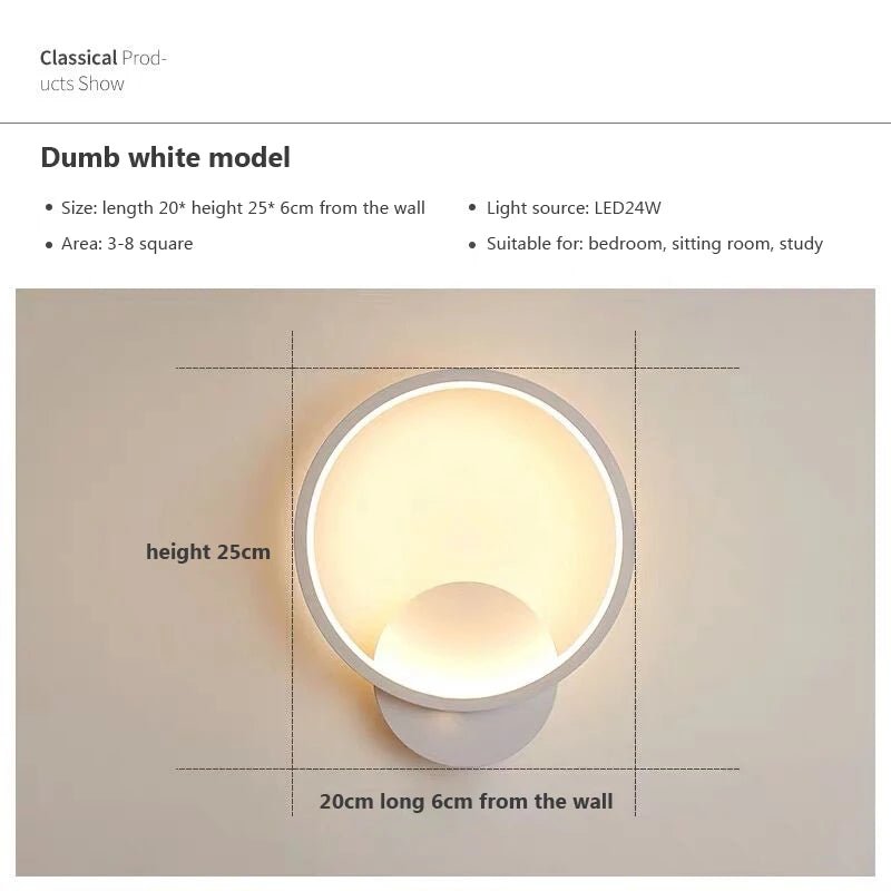 Applique murale en forme de halo découpé pour chambre - Luminenza - Blanc