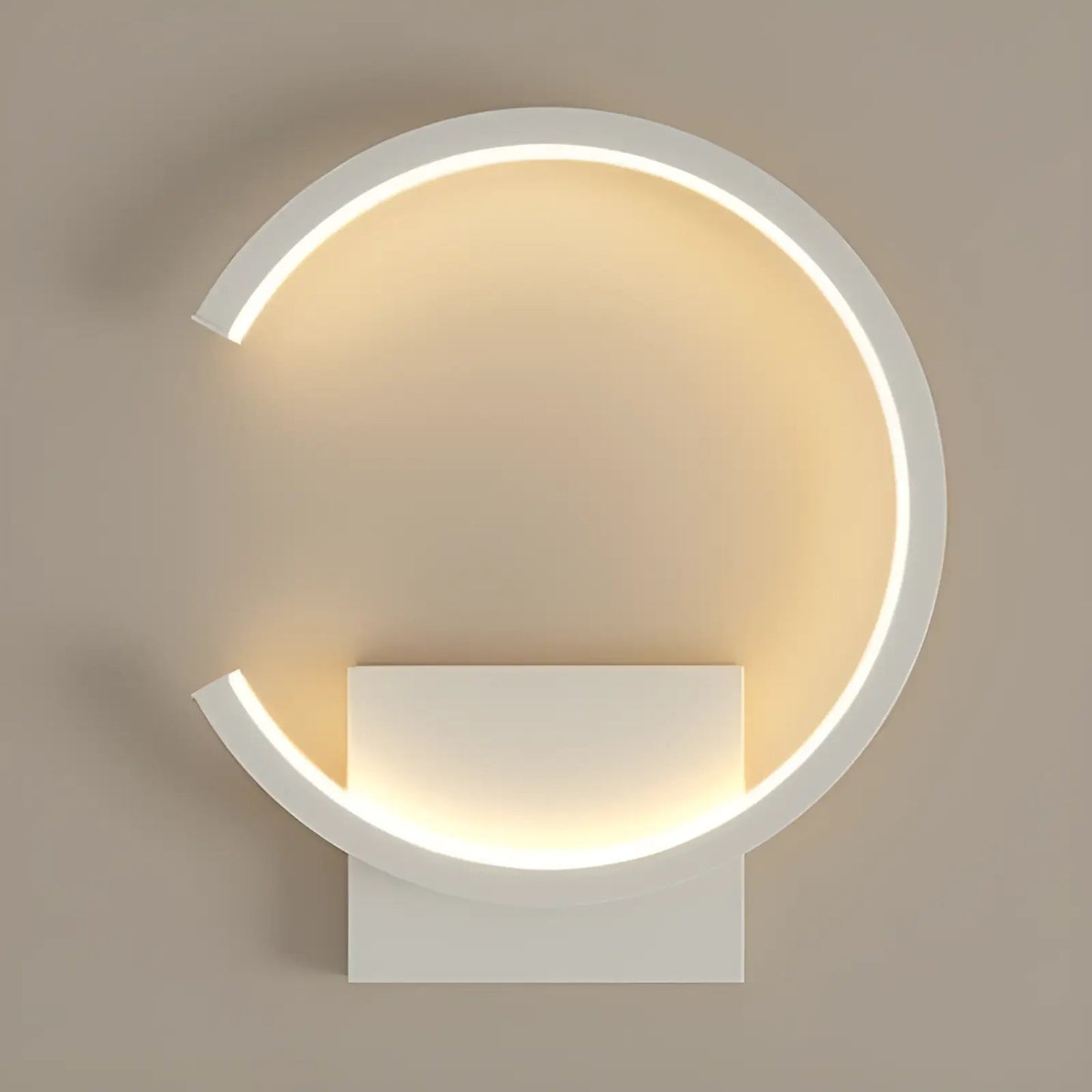 Applique murale en forme de halo découpé pour chambre - Luminenza - Blanc