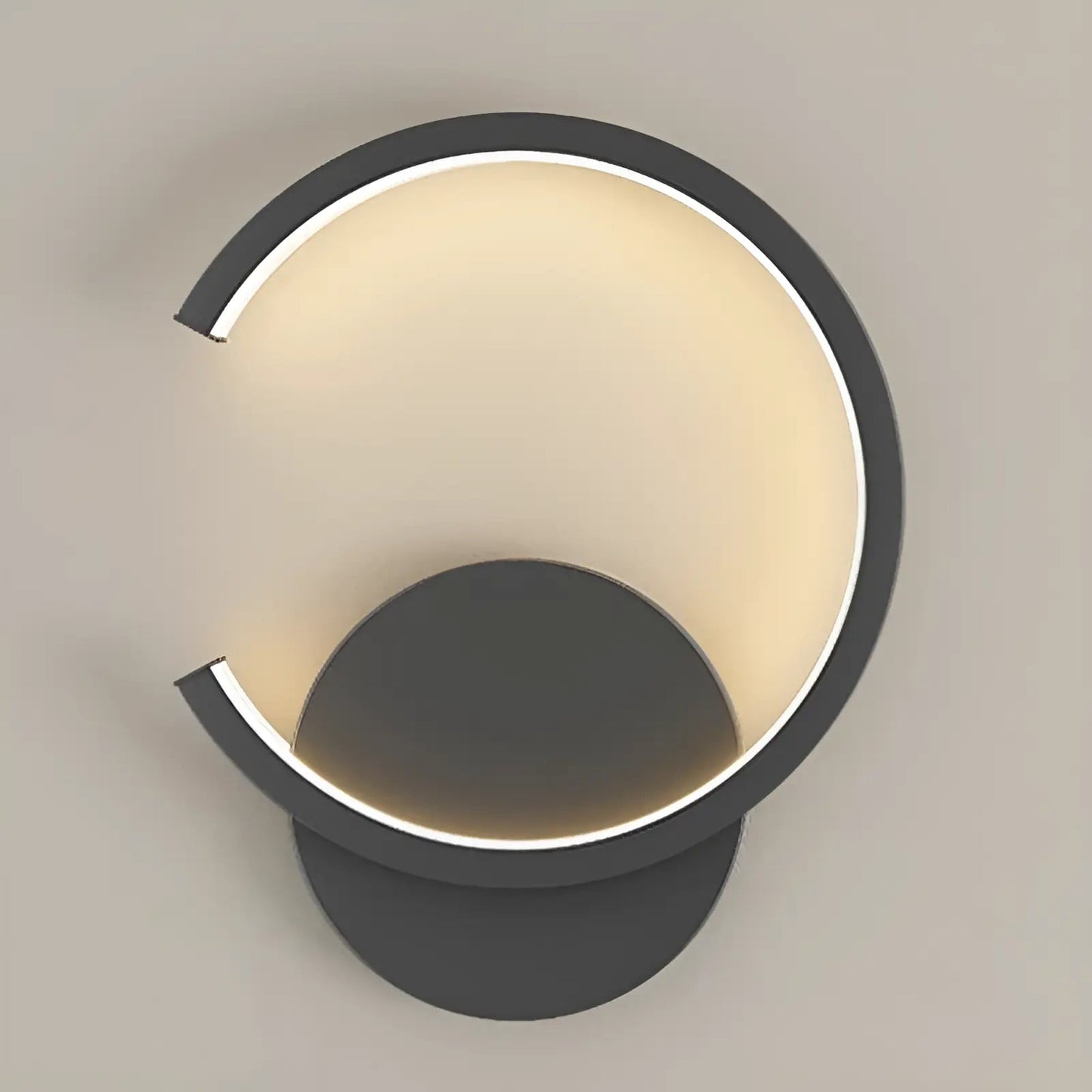 Applique murale en forme de halo découpé pour chambre - Luminenza - Noir