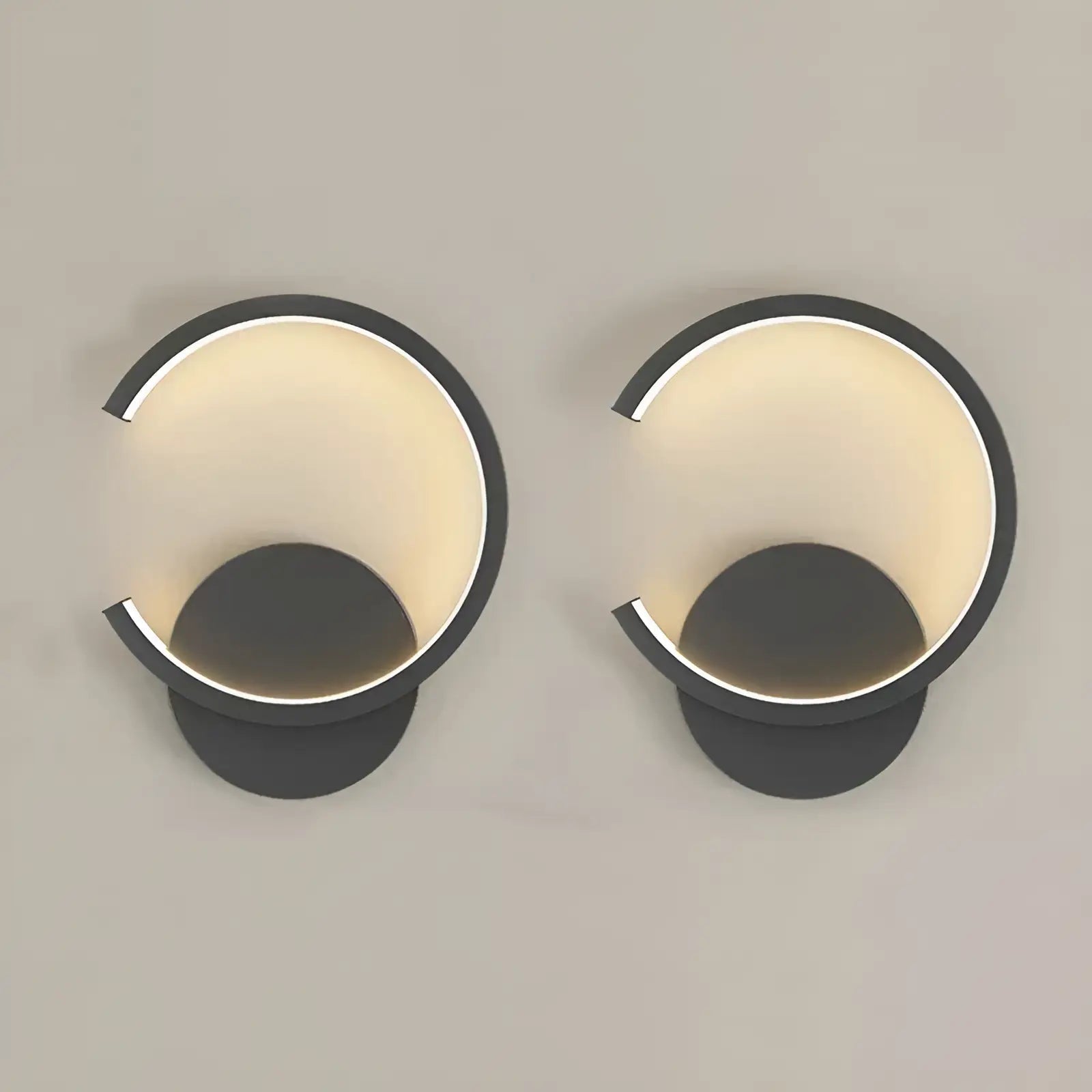 Applique murale en forme de halo découpé pour chambre - Luminenza - Noir