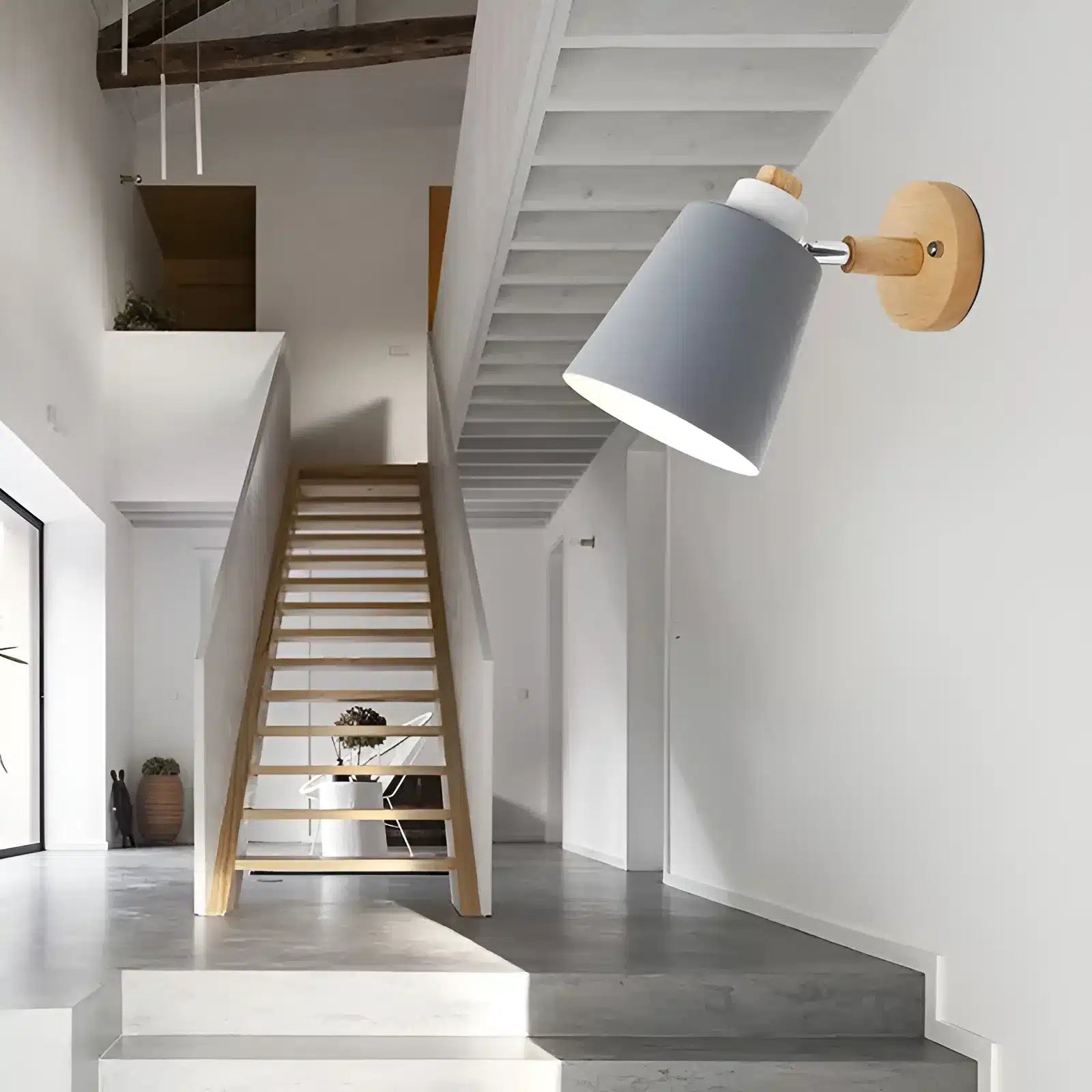 Applique murale forme conique pour chambre - Luminenza - Blanc