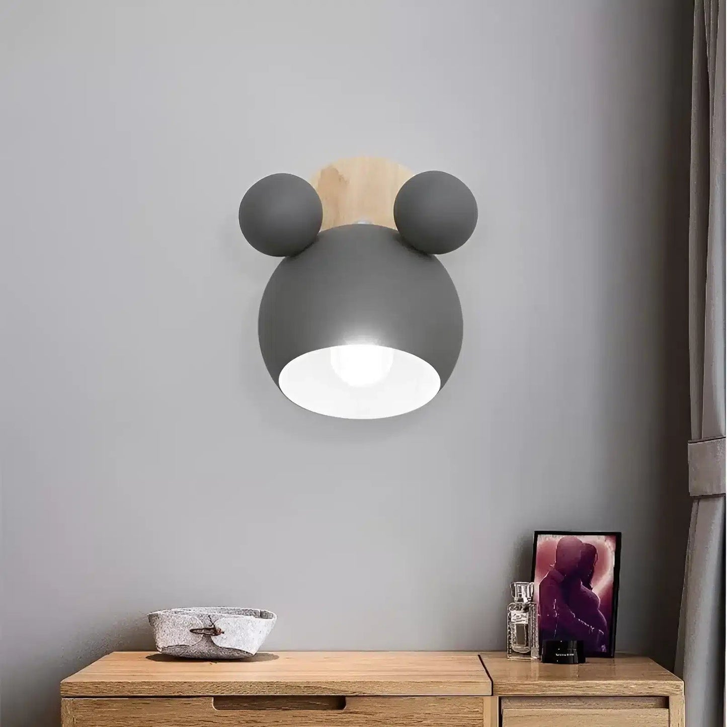 Applique murale forme ourson pour chambre d'enfant - Luminenza - Blanc