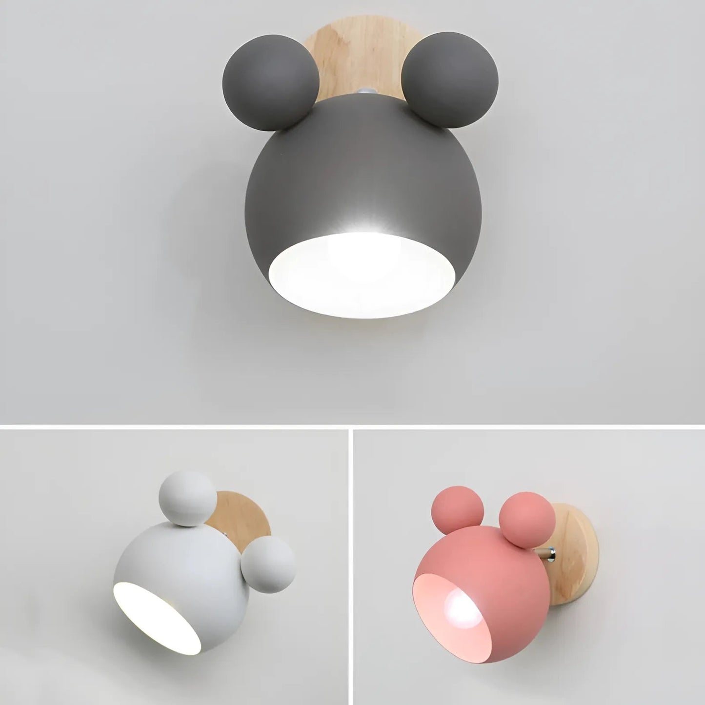 Applique murale forme ourson pour chambre d'enfant - Luminenza - Blanc