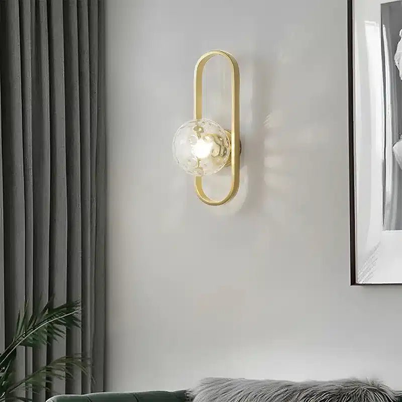 Applique Murale Intérieure Moderne en Verre Sphérique - Design Épuré et Élégant - Luminenza - Noir