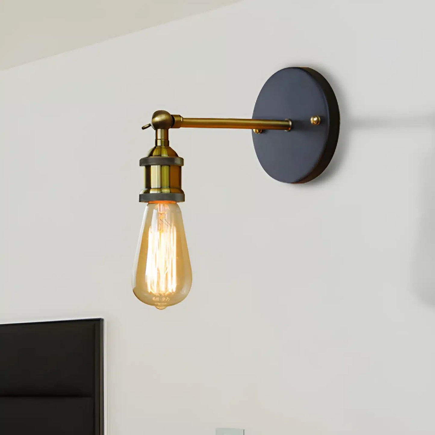 Applique Murale LED Chromé, Style Loft Vintage - Luminenza - Bronze