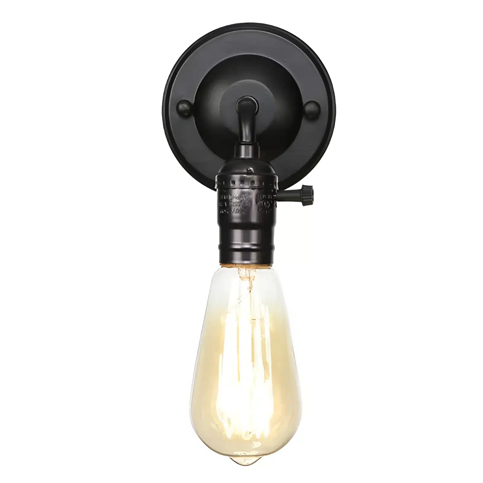 Applique Murale LED Chromé, Style Loft Vintage - Luminenza - Noir