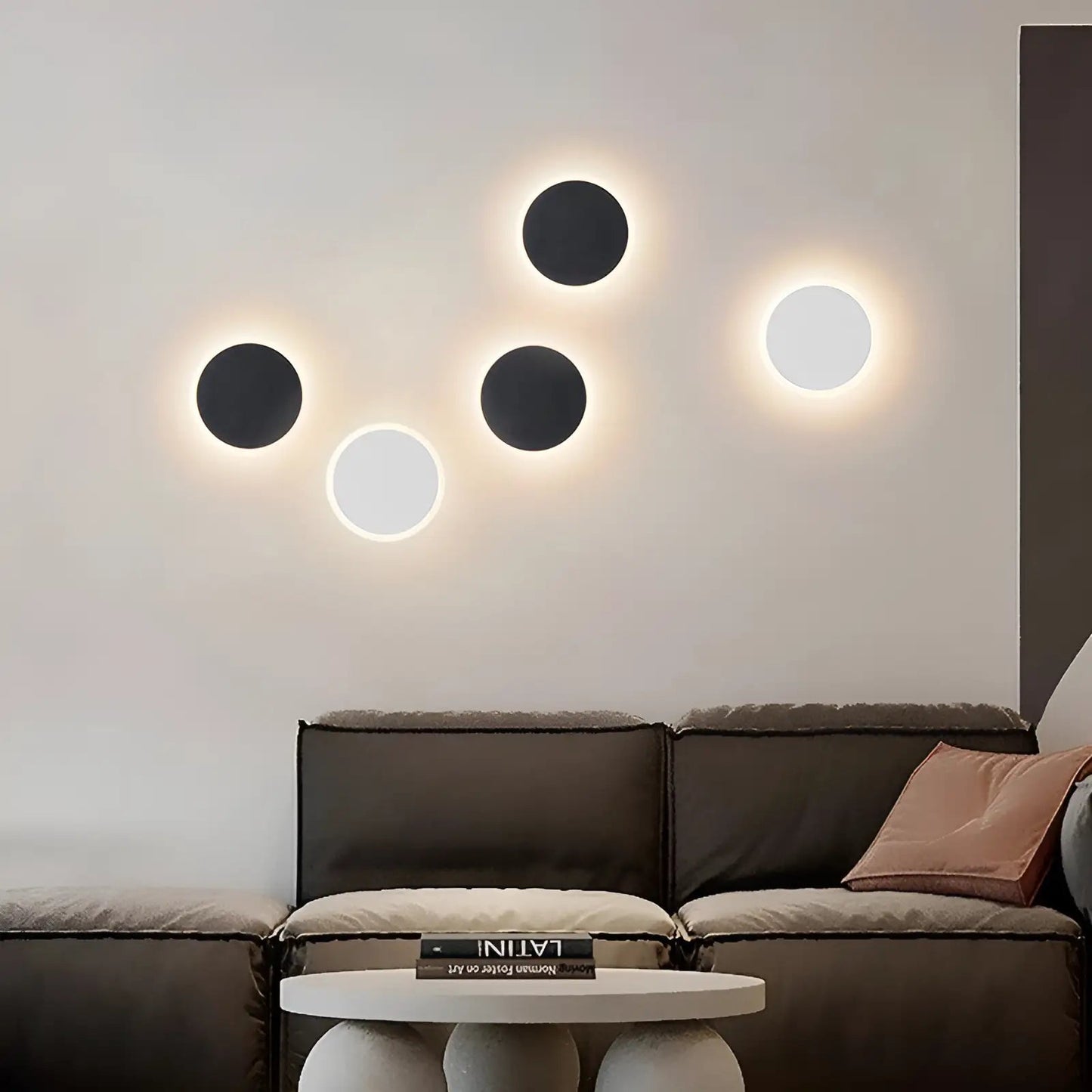Applique murale LED effet éclipse pour chambre - Luminenza - Blanc