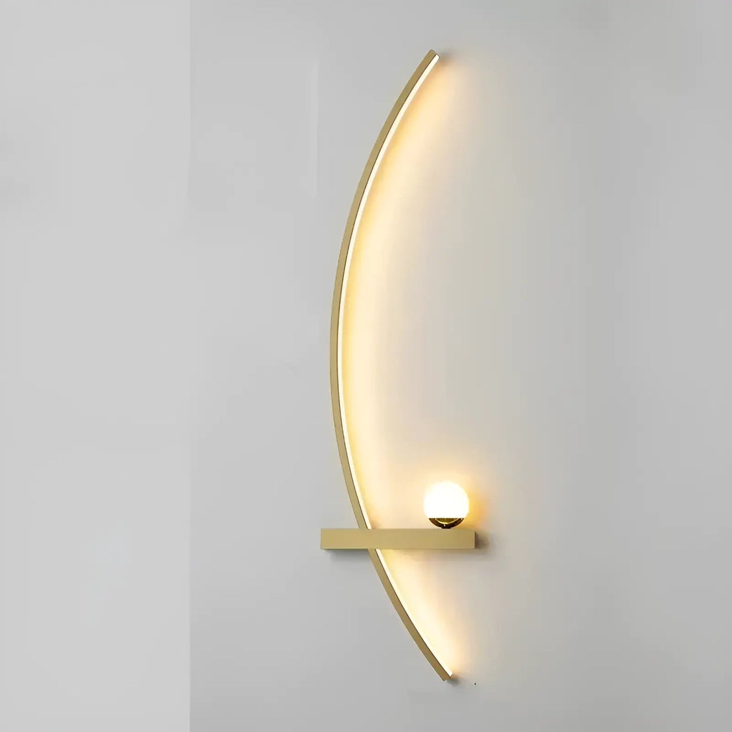 Applique murale LED en forme d'arc pour chambre - Luminenza - Doré