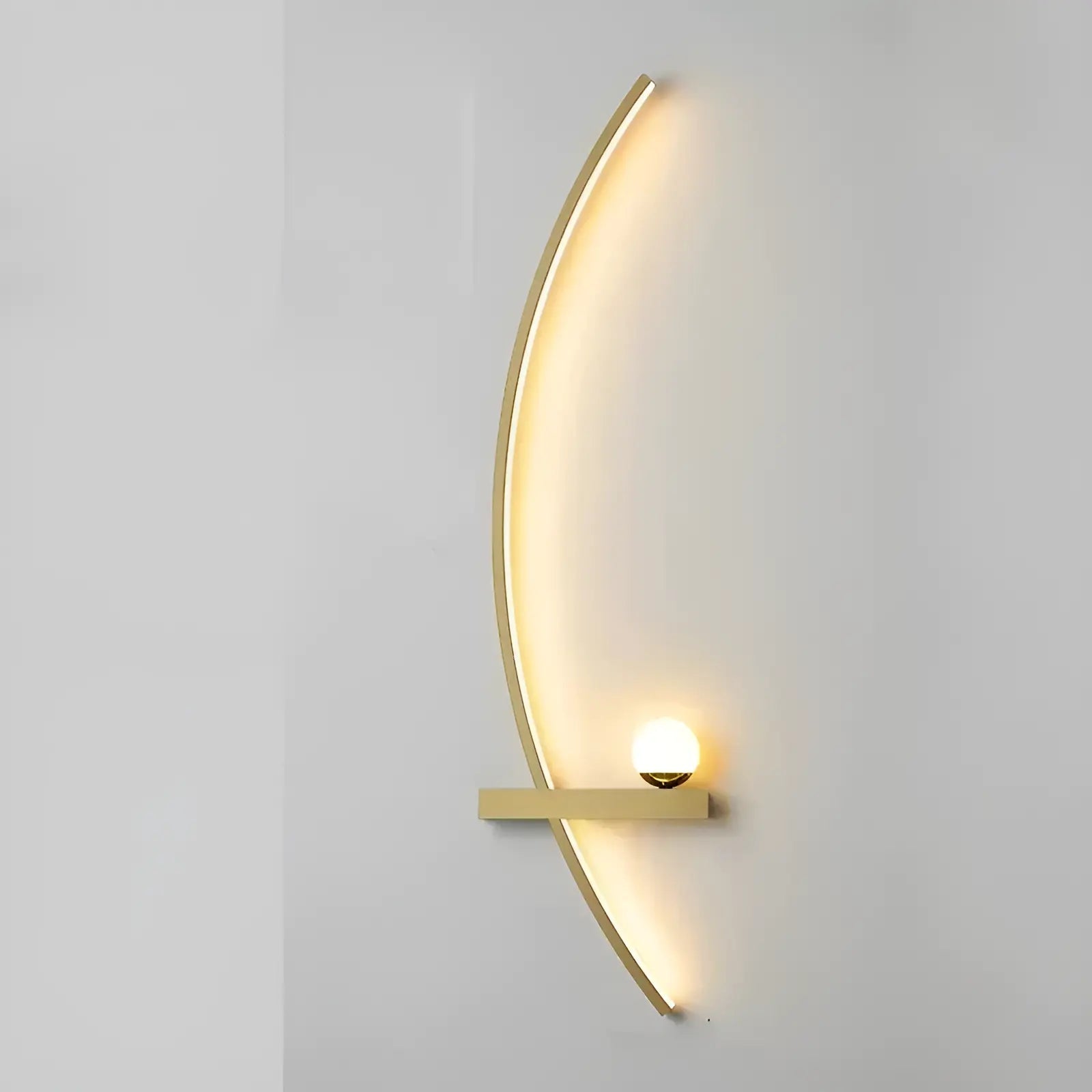 Applique murale LED en forme d'arc pour chambre - Luminenza - Doré