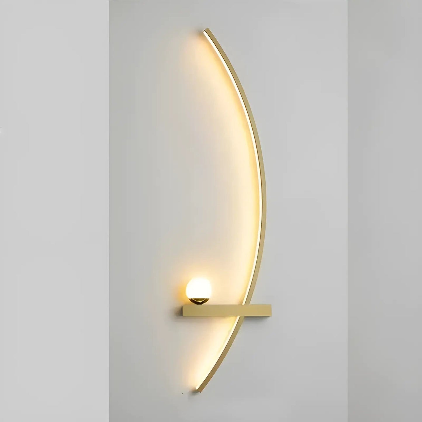 Applique murale LED en forme d'arc pour chambre - Luminenza - Doré