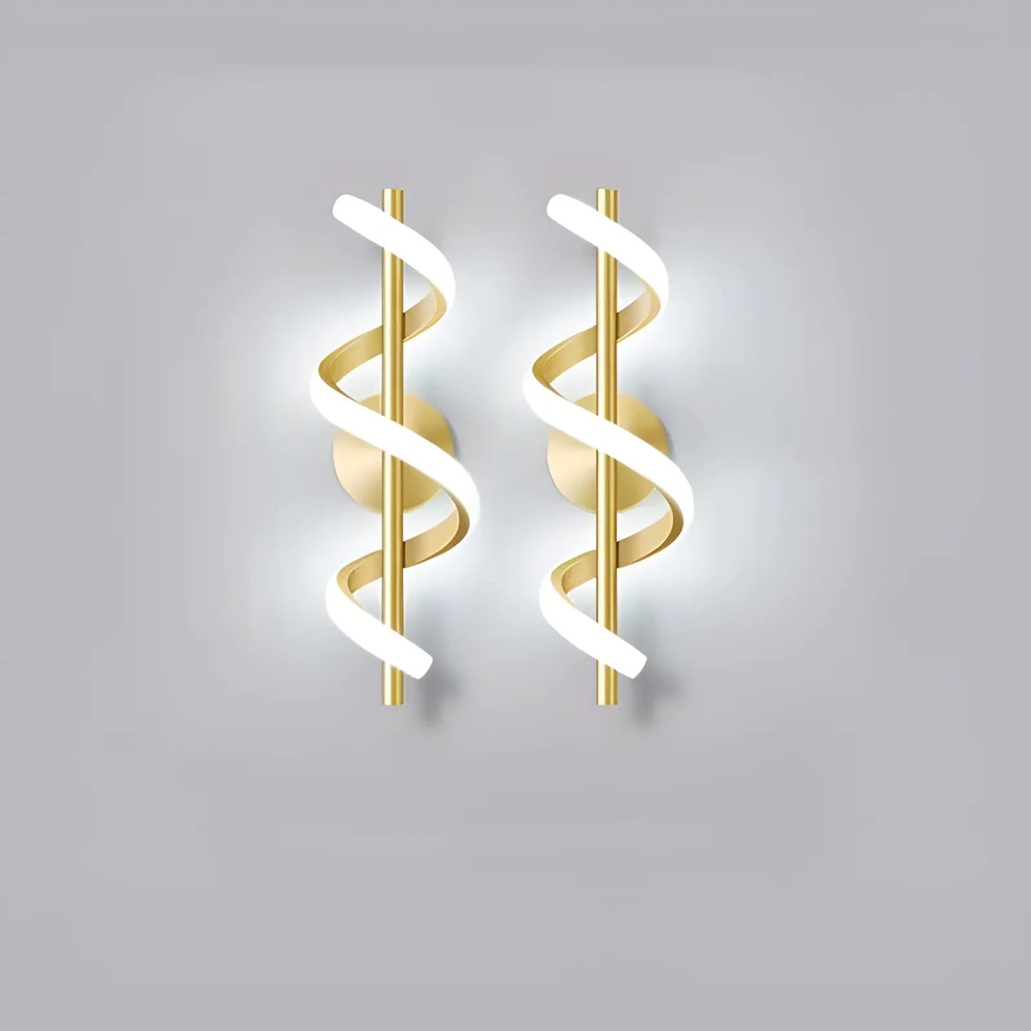 Applique murale LED en forme d'hélice de lumière pour chambre - Luminenza - Doré
