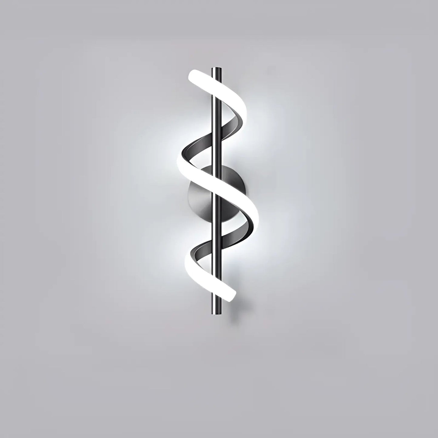 Applique murale LED en forme d'hélice de lumière pour chambre - Luminenza - Noir