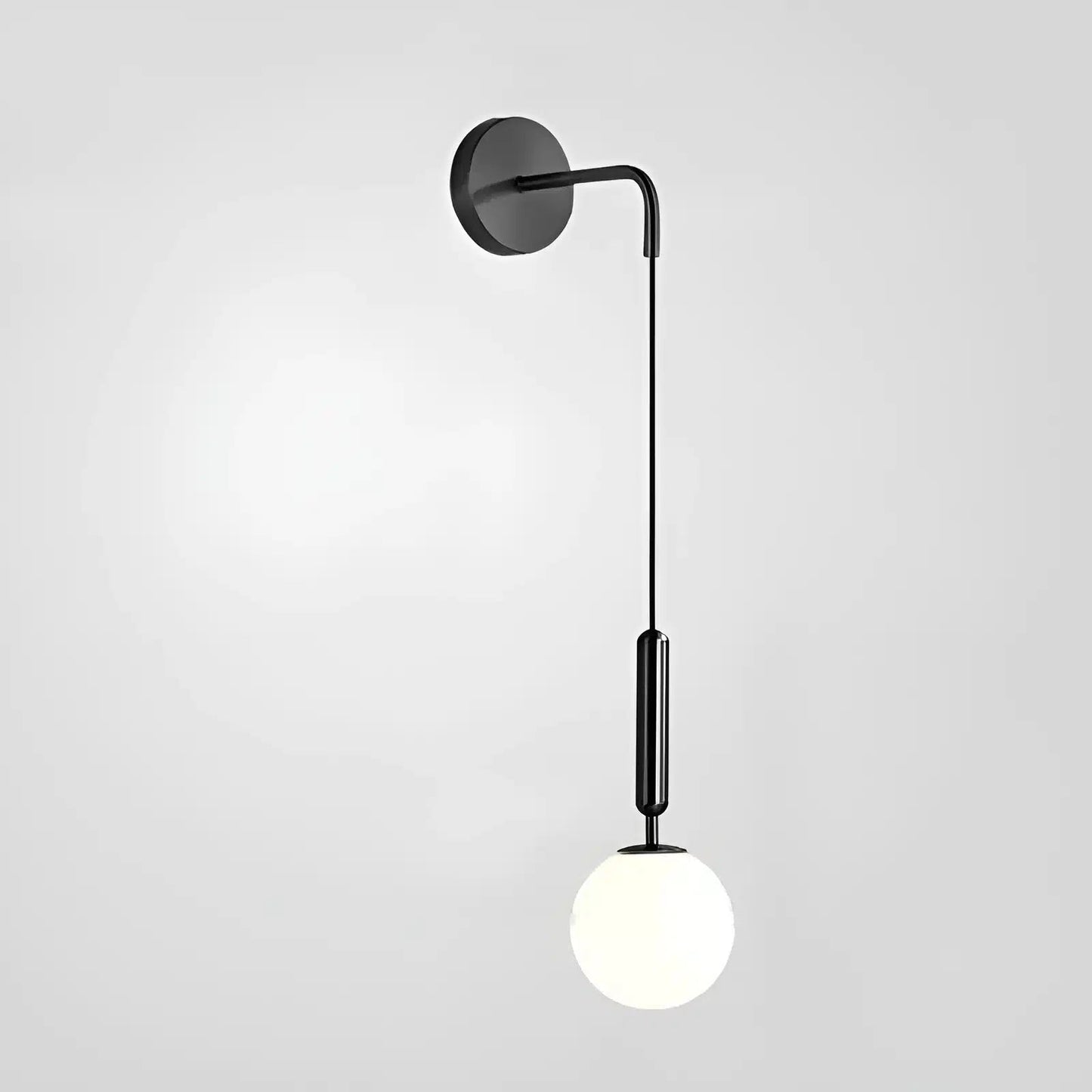 Applique Murale LED en Verre au Design Nordique Moderne - Luminenza - Noir