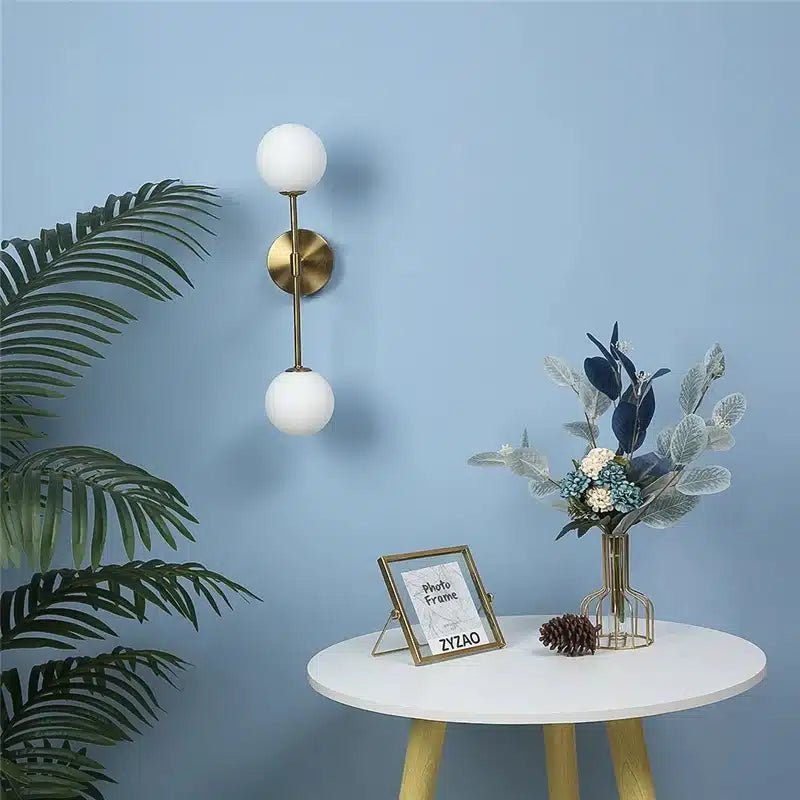 Applique Murale LED en Verre Doré Post - Moderniste - Luminenza - Noir