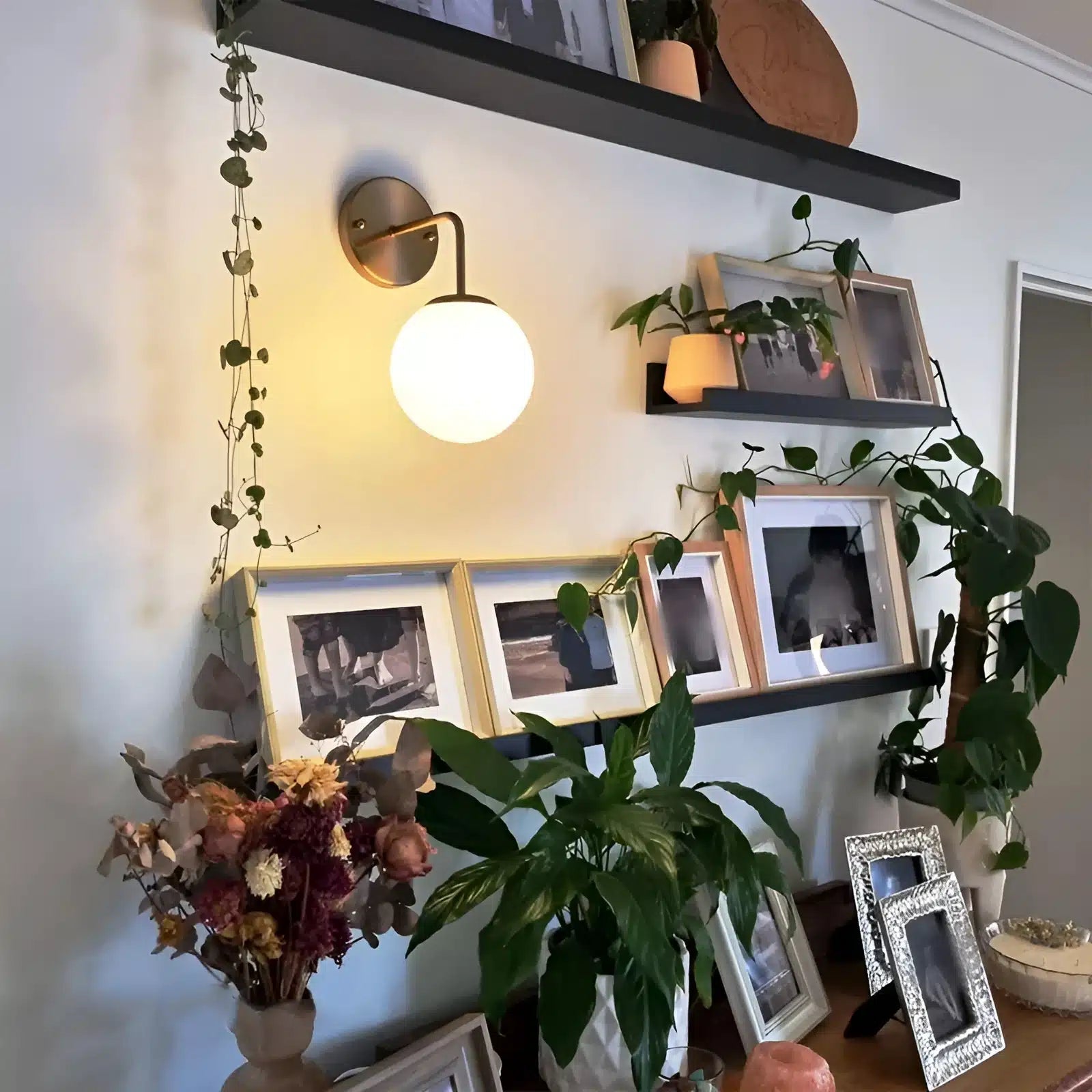 Applique Murale LED Minimaliste Moderne avec Abat - Jour en Lin - Luminenza - Doré