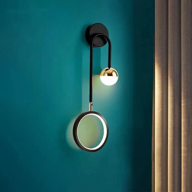 Applique Murale LED Moderne - Design Boule Ronde - Luminenza - Noir