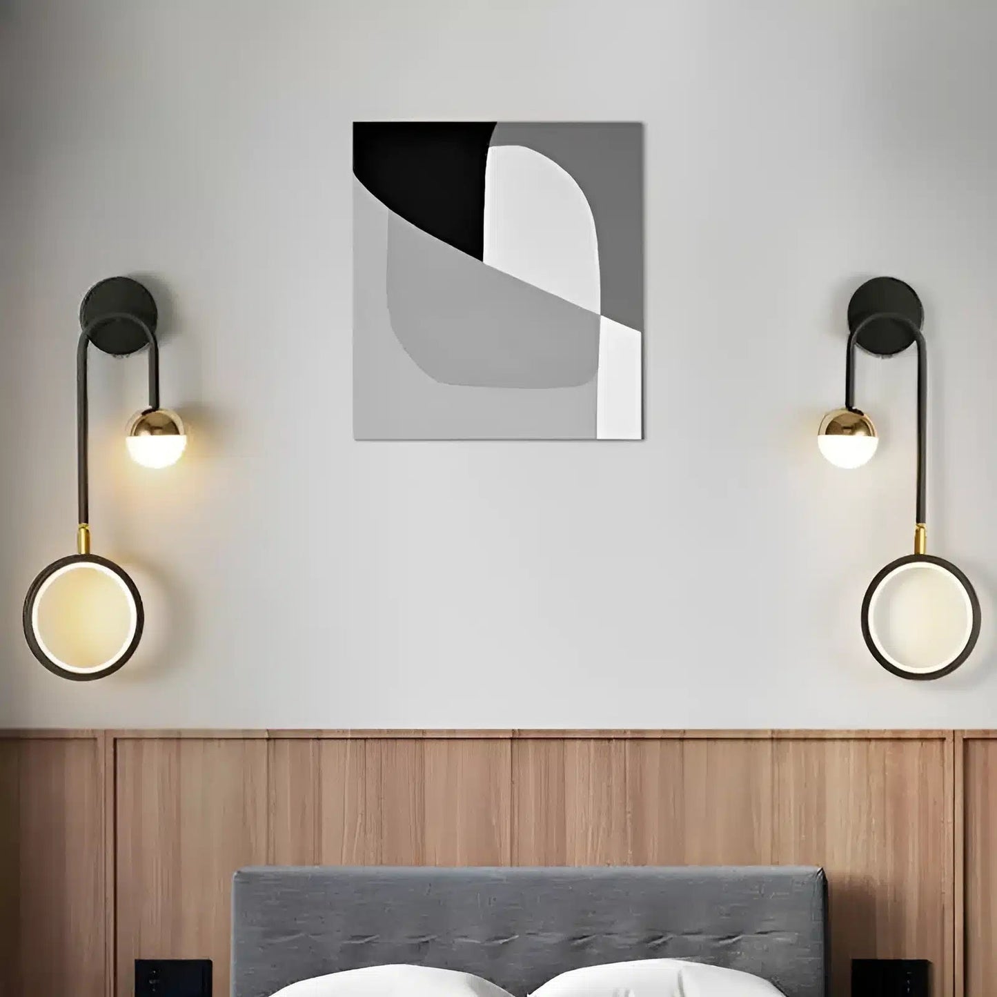 Applique Murale LED Moderne - Design Boule Ronde - Luminenza - Noir