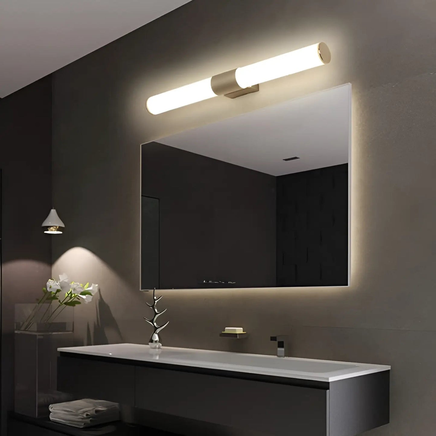 Applique Murale LED Moderne, Design Cylindrique Élégant - Luminenza - Argent