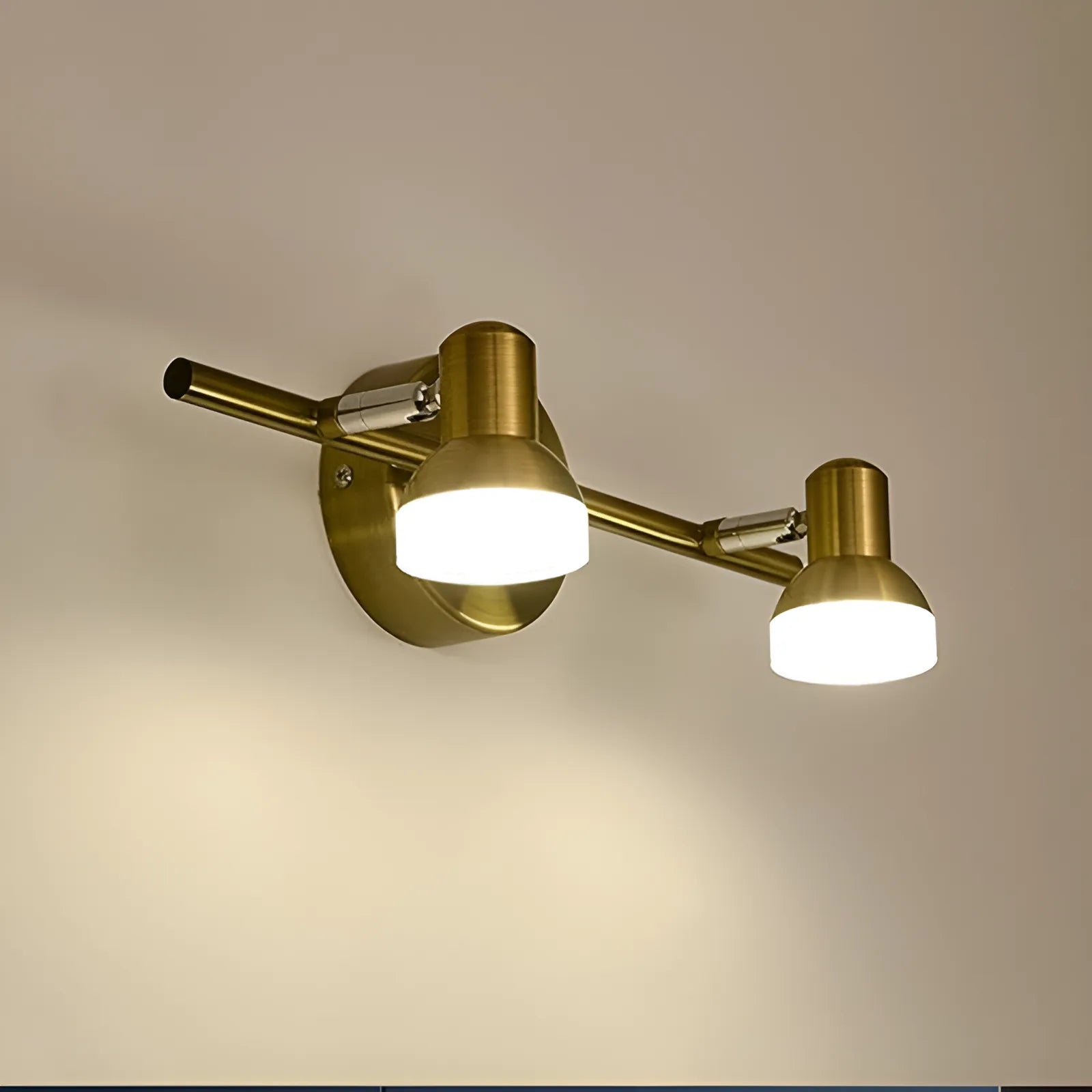 Applique murale LED moderne duo étanche à deux têtes - Luminenza - Doré