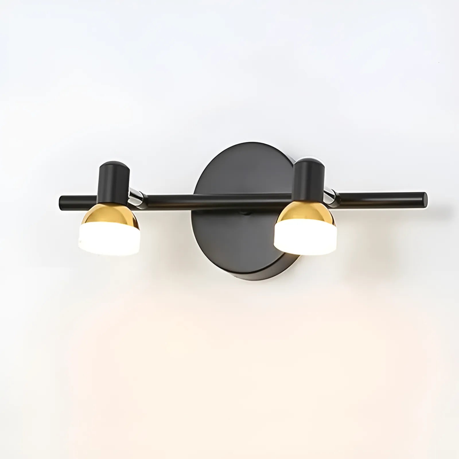 Applique murale LED moderne duo étanche à deux têtes - Luminenza - Noir