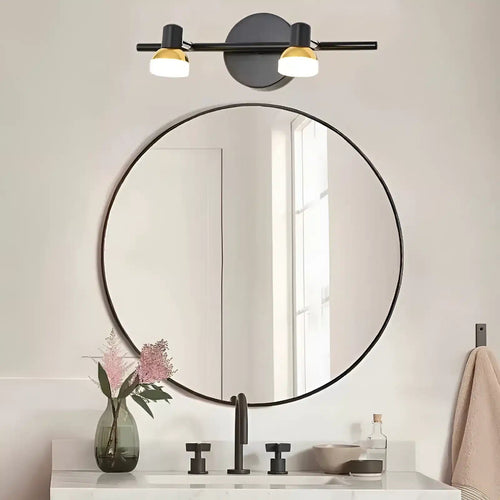 Applique murale LED moderne duo étanche à deux têtes - Luminenza - Noir