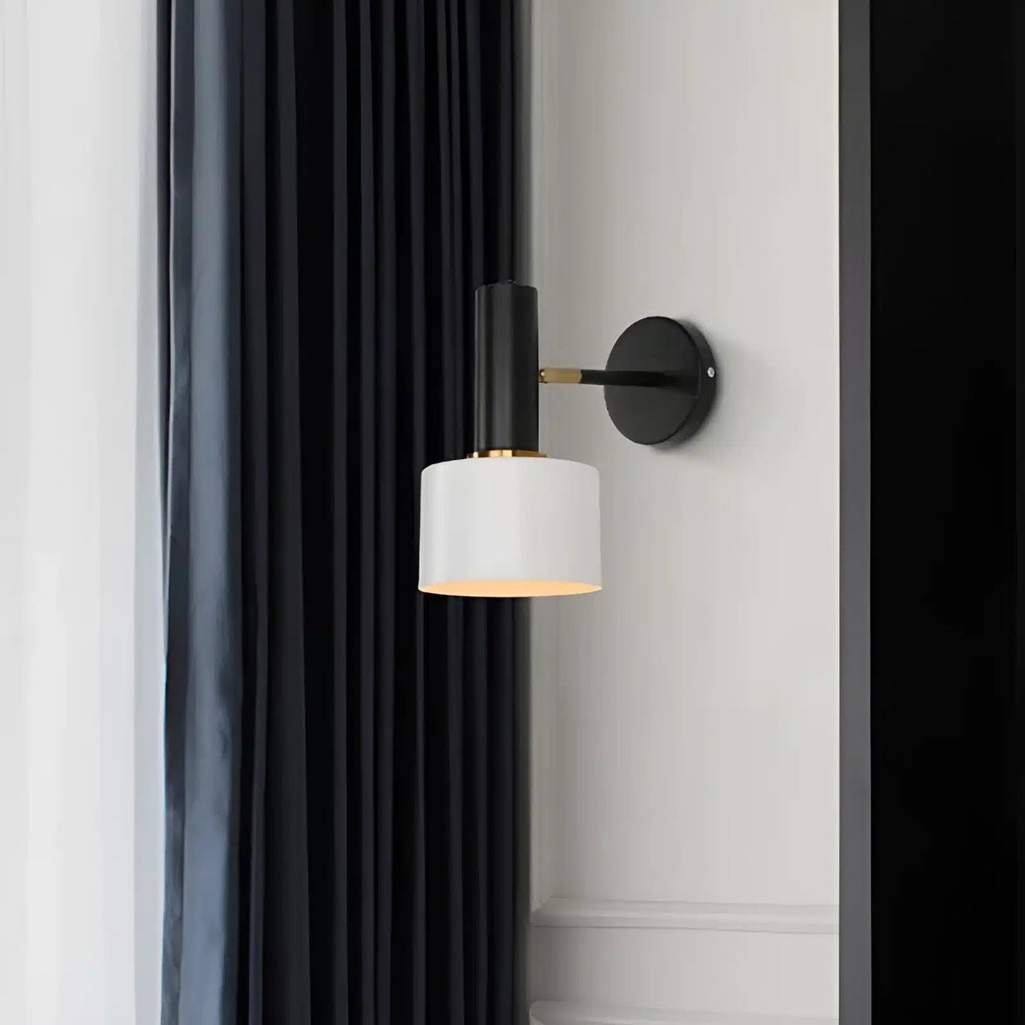 Applique Murale LED Moderne Nordique - Éclairage Intérieur Doré et Noir - Luminenza - Noir