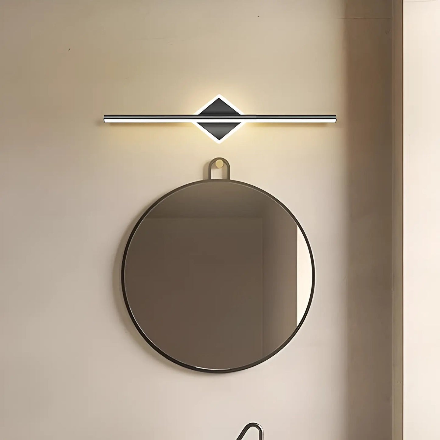 Applique Murale LED Moderne Style Losange pour Miroir, Luminaire Décoratif - Luminenza - Blanc