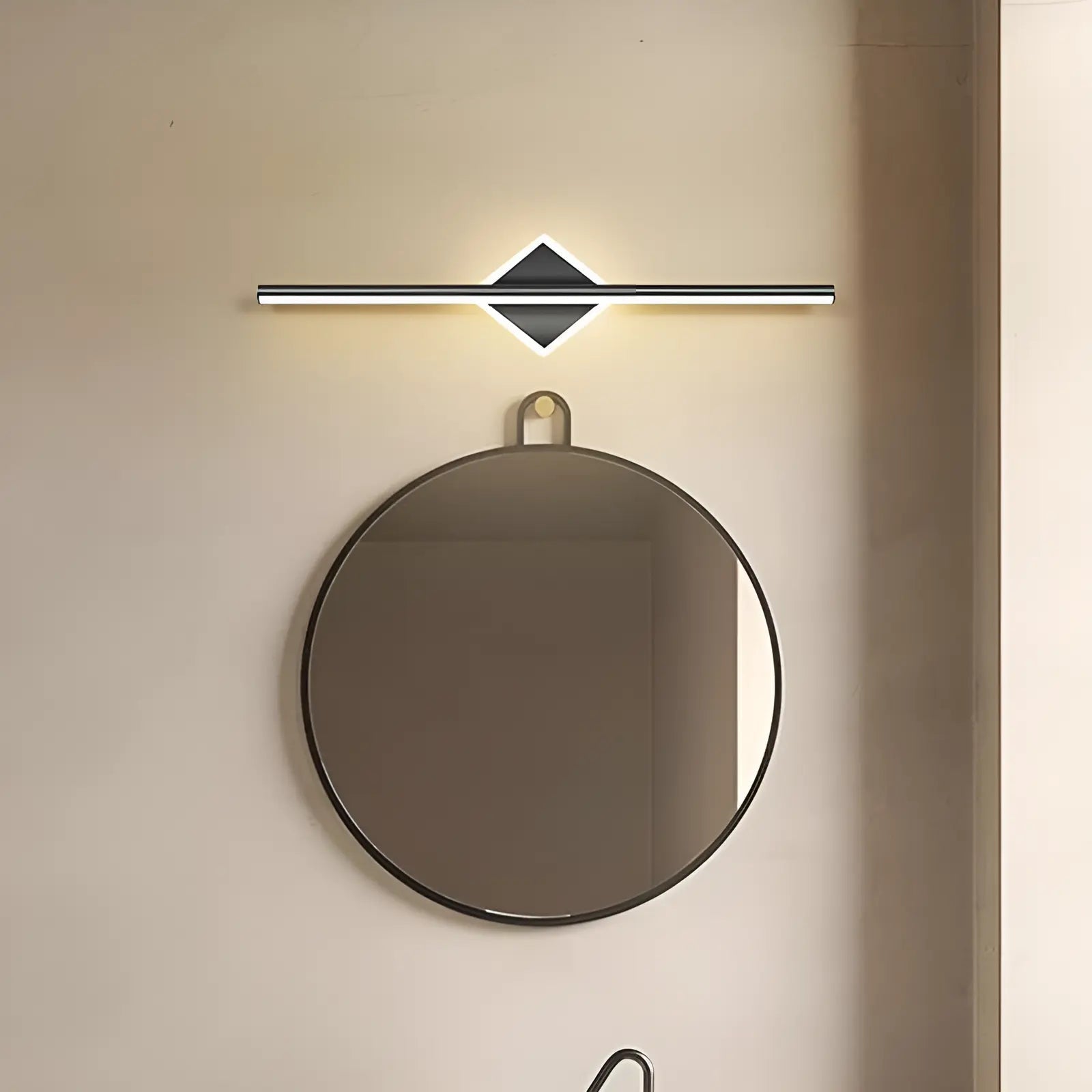Applique Murale LED Moderne Style Losange pour Miroir, Luminaire Décoratif - Luminenza - Blanc