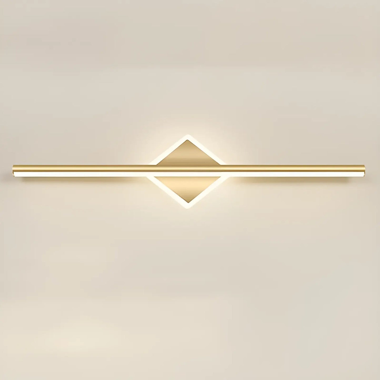Applique Murale LED Moderne Style Losange pour Miroir, Luminaire Décoratif - Luminenza - Doré