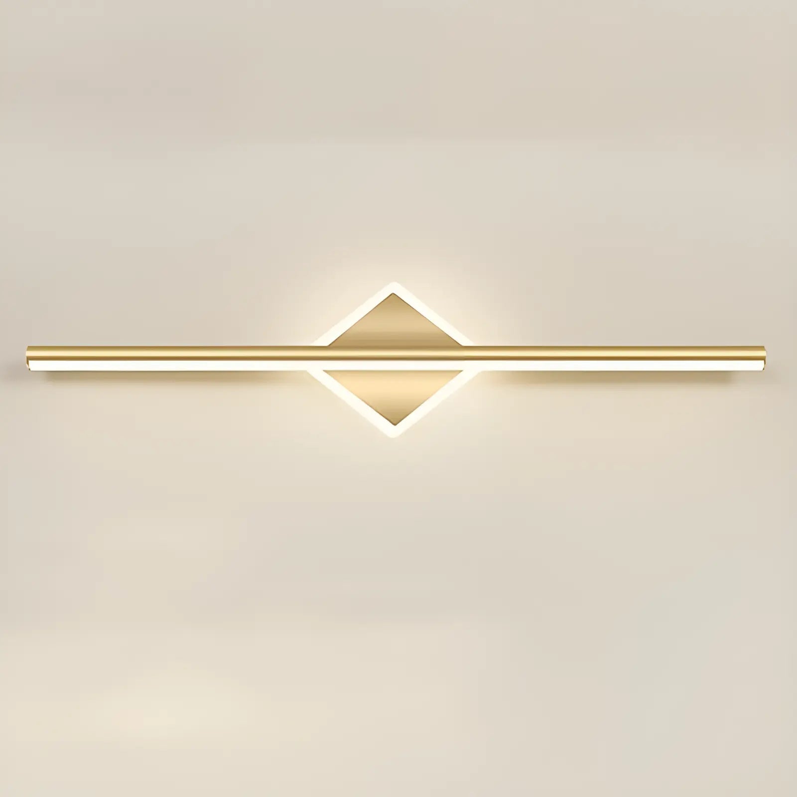 Applique Murale LED Moderne Style Losange pour Miroir, Luminaire Décoratif - Luminenza - Doré