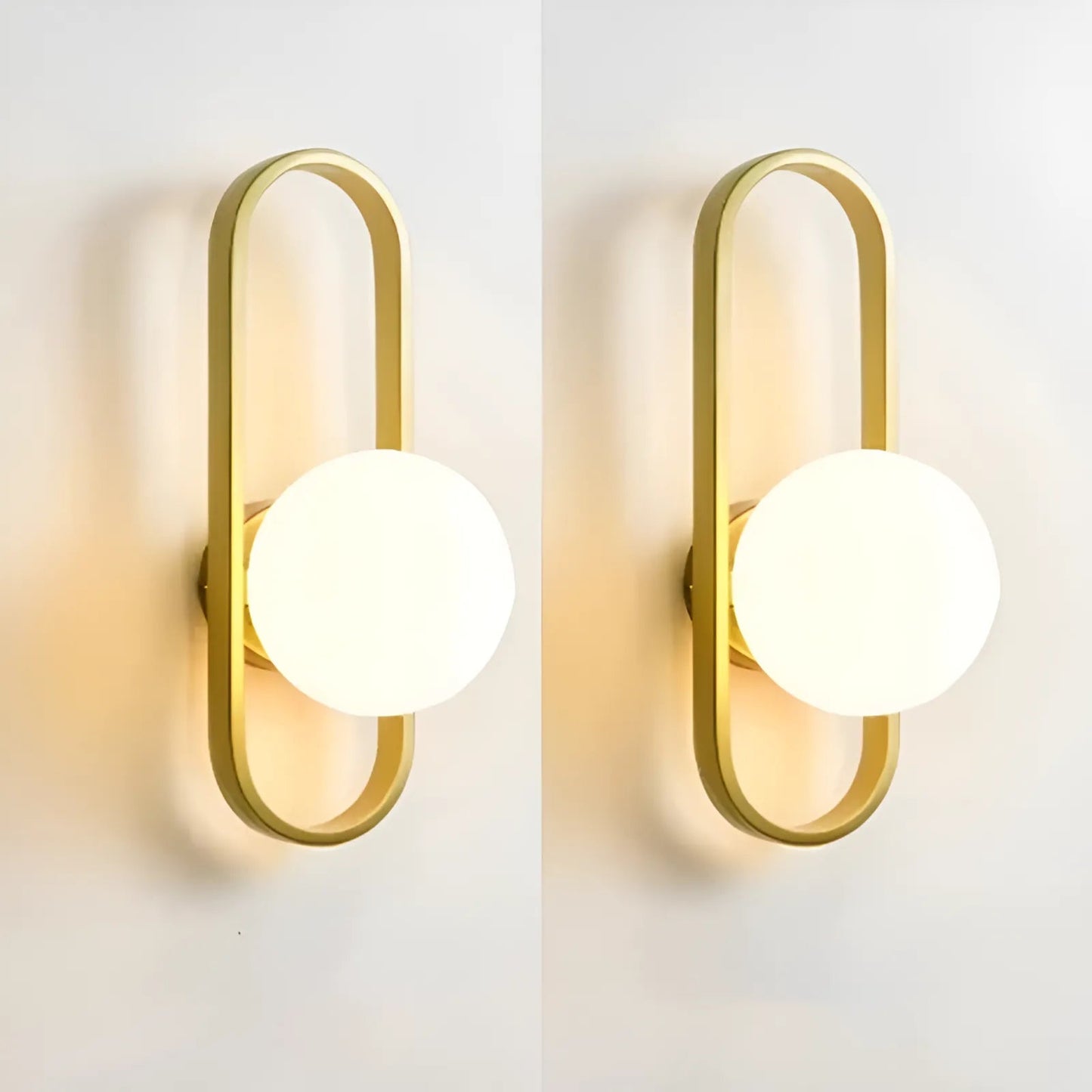 Applique murale LED ovale pour chambre - Luminenza - Doré