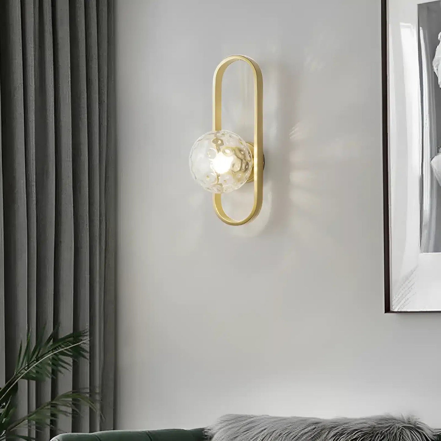 Applique murale LED ovale pour chambre - Luminenza - Doré