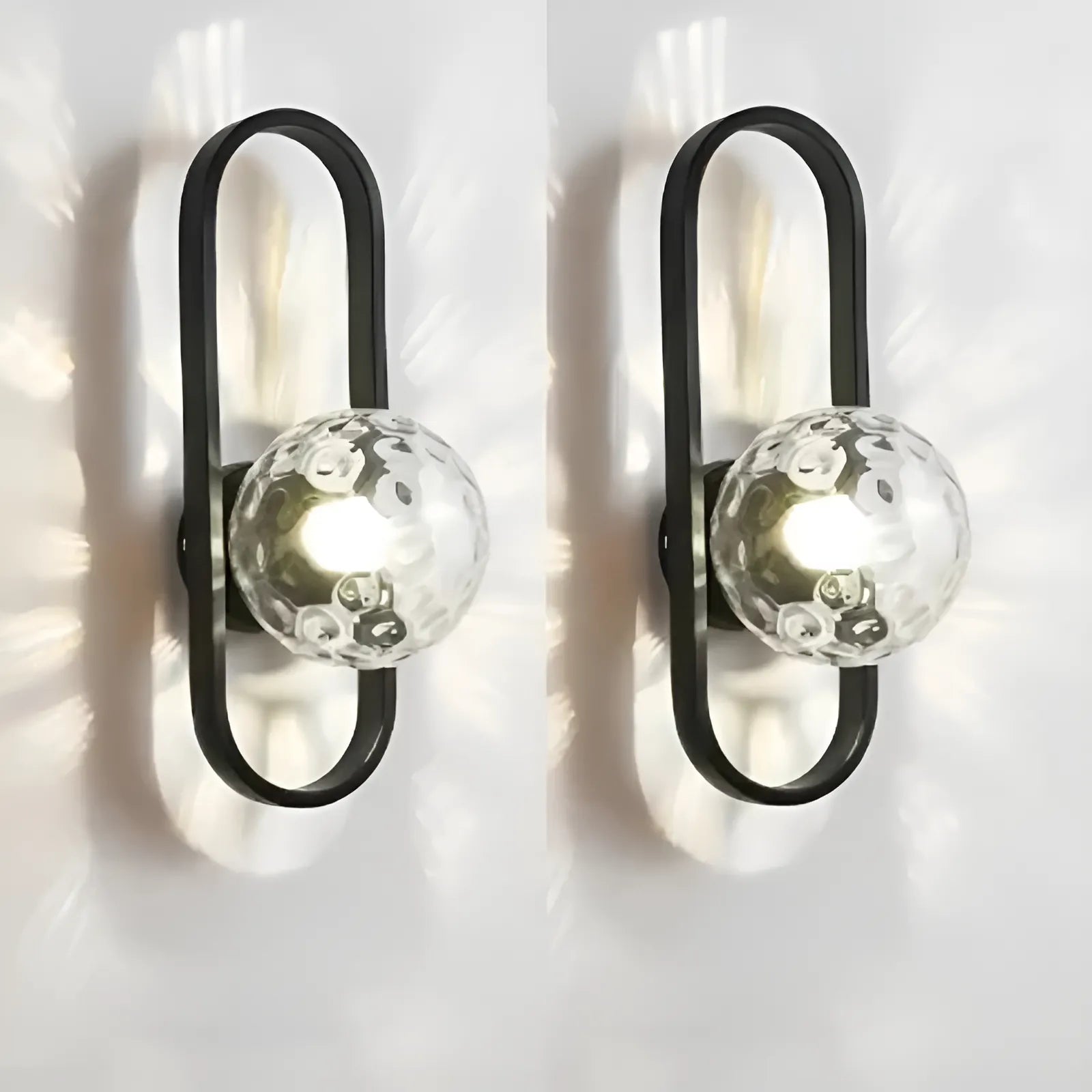 Applique murale LED ovale pour chambre - Luminenza - Noir